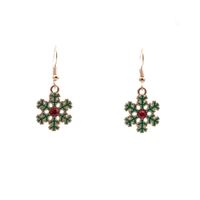 Christmas Color Snowflake Pendant Necklace Earring 2 Piece Set Wholesale Jewelry Nihaojewelry sku image 1