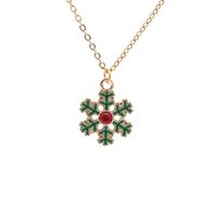 Christmas Color Snowflake Pendant Necklace Earring 2 Piece Set Wholesale Jewelry Nihaojewelry sku image 2