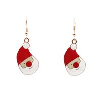 Christmas Hat Snowman Fashion Alloy Necklace Earrings Two-piece Set Wholesale Jewelry Nihaojewelry sku image 1