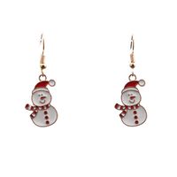 Christmas Gift Snowman Alloy Earrings Necklace Set Wholesale Jewelry Nihaojewelry sku image 1