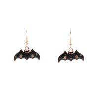 European And American Halloween New Earrings And Necklace Set Cross-border Alloy Bat Earrings Necklace Ladies sku image 1