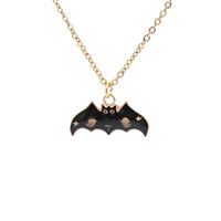European And American Halloween New Earrings And Necklace Set Cross-border Alloy Bat Earrings Necklace Ladies sku image 2