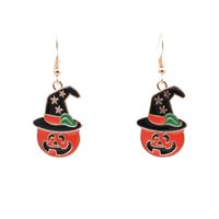 Cross-border European And American Halloween Ornament Alloy Necklace Xingx Pumpkin Ghost Wizard Hat Female sku image 1