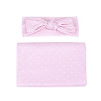 Fashion Baby Swaddle Rabbit Ears Hair Band Solid Color Baby Wrapped Blanket sku image 2