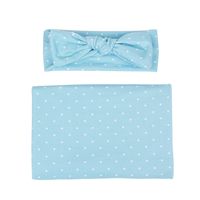 Fashion Baby Swaddle Rabbit Ears Hair Band Solid Color Baby Wrapped Blanket sku image 3