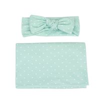 Fashion Baby Swaddle Rabbit Ears Hair Band Solid Color Baby Wrapped Blanket sku image 1