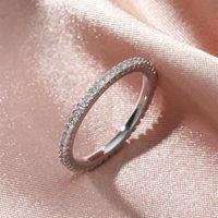 Korean Thin Line Single Circle Row Of Diamond Ring Wholesale Nihaojewelry main image 3