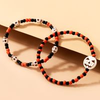 Halloween Skull Pumpkin Rice Beads 2-piece Bracelet Wholesale Nihaojewelry main image 1