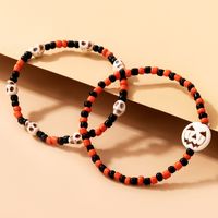 Halloween Skull Pumpkin Rice Beads 2-piece Bracelet Wholesale Nihaojewelry main image 2