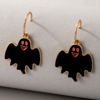 Halloween Black Bat Earrings Wholesale Nihaojewelry sku image 1