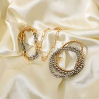 Cuban Bead Chain Color Contrast Bracelet 5 Pieces Set Wholesale Nihaojewelry main image 6