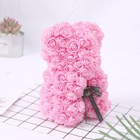 Valentine's Day Gift Creative 25cm Rose Flower Bear Gift Box Pe Flower Romantic Foam Bear Bebear sku image 5