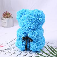 Valentine's Day Gift Creative 25cm Rose Flower Bear Gift Box Pe Flower Romantic Foam Bear Bebear sku image 8