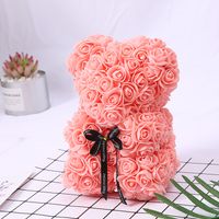 Valentinstag Geschenk Kreative 25cm Rose Bär Geschenk Box Pe Blume Romantische Blase Bär Umarmung Bär sku image 11