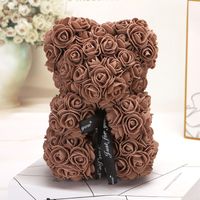 Valentine's Day Gift Creative 25cm Rose Flower Bear Gift Box Pe Flower Romantic Foam Bear Bebear sku image 14