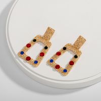 Colored Diamond Retro Earrings sku image 3