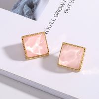 925 Silver Needle Square Irregular Small And Simple Wild Earrings For Women sku image 2