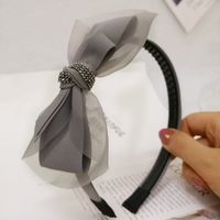 New Bow Tie Knotted Mesh Lace Fabric Headband Nhrh157840 sku image 10