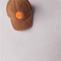 Children's Fleece Solid Color Baseball Cap sku image 2