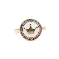 Tendencia De La Moda Nuevo Anillo Color Circonio Corona Ajustable Estilo Bohemio Circonita Anillo De Cobre sku image 1