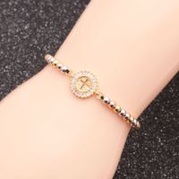 Copper Beads Mixed Color Chain Cross Love Demon Eye Adjustable Bracelet Wholesale Nihaojewelry sku image 2
