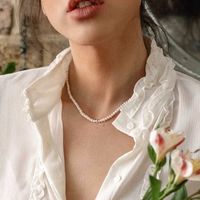 Retro Einfache Perle Hochzeit Halskette sku image 2