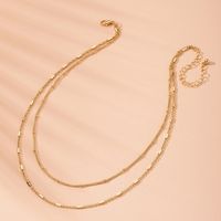 Nuevos Accesorios De Moda Collar De Aleación De Marea De Belleza De Corazón De Bloqueo De Múltiples Capas Exagerado Para Mujeres Al Por Mayor sku image 3