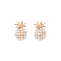 New Trendy Fashion Pineapple Pearl Earrings sku image 1