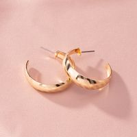 New Exaggerated Street Trend Geometric C-shaped Metallic Earrings Wholesale Nihaojewelry sku image 3