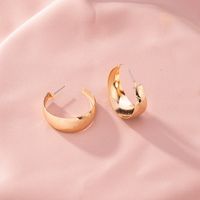 New Exaggerated Street Trend Geometric C-shaped Metallic Earrings Wholesale Nihaojewelry sku image 6
