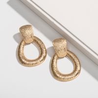 Gold Fashion Simple Earrings sku image 1