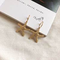 Nouvelles Boucles D&#39;oreilles En Perles De Coquillage Étoiles De Mer De Style Océan sku image 2