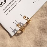 Wholesale Metal Chain C-type Simple Earrings sku image 1