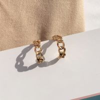 Wholesale Metal Chain C-type Simple Earrings sku image 2