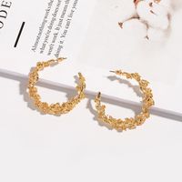 Retro Circle Alloy Pearl Earrings sku image 27