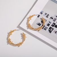 Retro Circle Alloy Pearl Earrings sku image 18