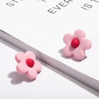 Boucles D&#39;oreilles À Fleurs Assorties Aux Couleurs De Bonbons Fille Simples Et Mignonnes De Corée sku image 3