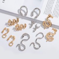 New Long Metal Exaggerated Dragon-shaped  Animal Zodiac Dragon Earrings Wholesale Nihaojewelry sku image 5