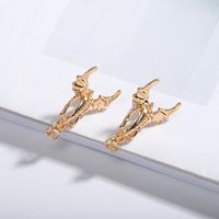 New Long Metal Exaggerated Dragon-shaped  Animal Zodiac Dragon Earrings Wholesale Nihaojewelry sku image 2
