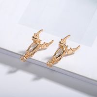 Nouveau Long Métal Exagéré En Forme De Dragon Animal Zodiaque Dragon Boucles D&#39;oreilles En Gros Nihaojewelry sku image 2