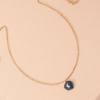 Hot Selling Mode Einfache Mond Halskette Retro Anhänger Frauen Halskette sku image 1