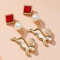 Simple Rabbit Earrings Exaggerated Fashion High-quality Earrings For Women sku image 1