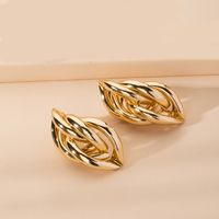 Fashion Exaggerated Retro Geometric Metal Earrings For Women sku image 1