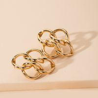 Fashion Exaggerated Retro Geometric Metal Earrings For Women sku image 2