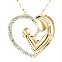 New Fashion Simple Love Pendant Mother&#39;s Day Necklace Wholesale sku image 2