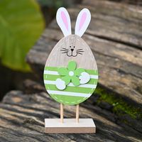 Easter Wooden Egg-shaped Bunny Ornaments sku image 3