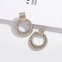 Boucles D&#39;oreilles Rétro Diamant En Métal De Mode sku image 2