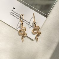 New Cobra Trend Retro Long Snake Earrings Wholesale Nihaojewelry sku image 5