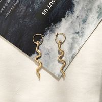 New Cobra Trend Retro Long Snake Earrings Wholesale Nihaojewelry sku image 2