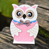 Easter Wooden Color Owl Wooden Decoration sku image 2